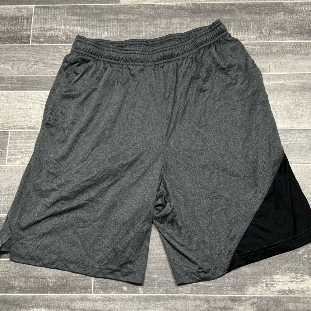 RBX Men's Charcoal and Black Athletic Shorts